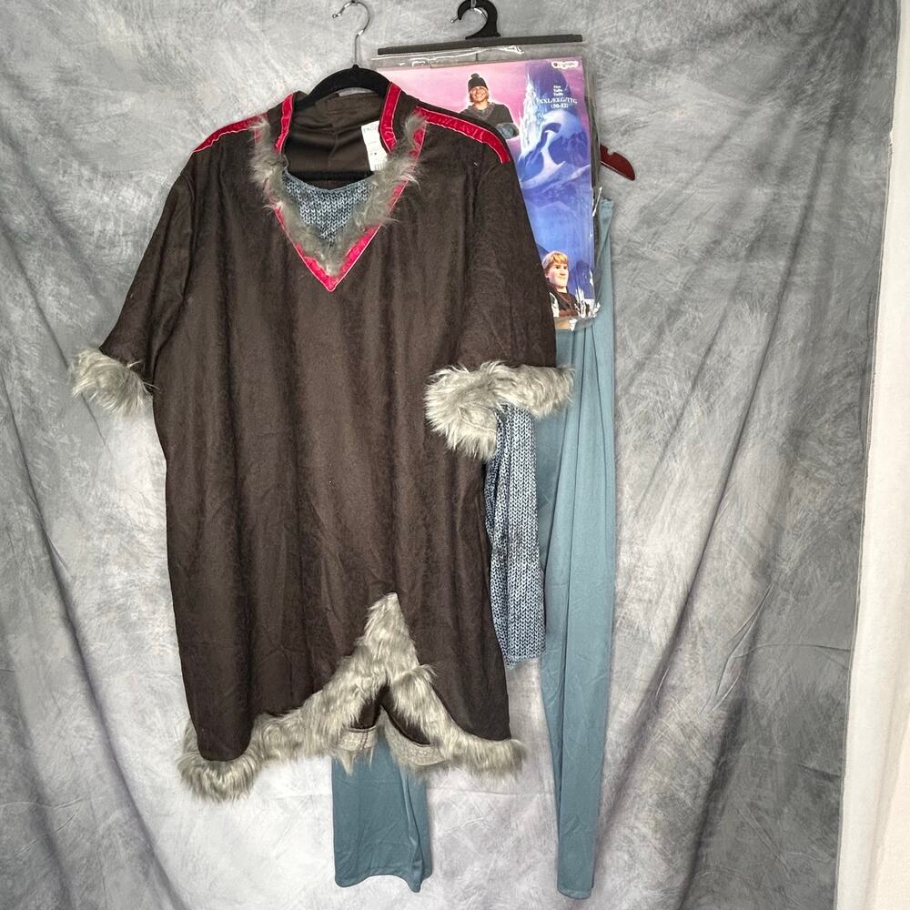 Adult Disney Frozen Costume Men XXL Kristoff Halloween Complete Set Tunic Etc